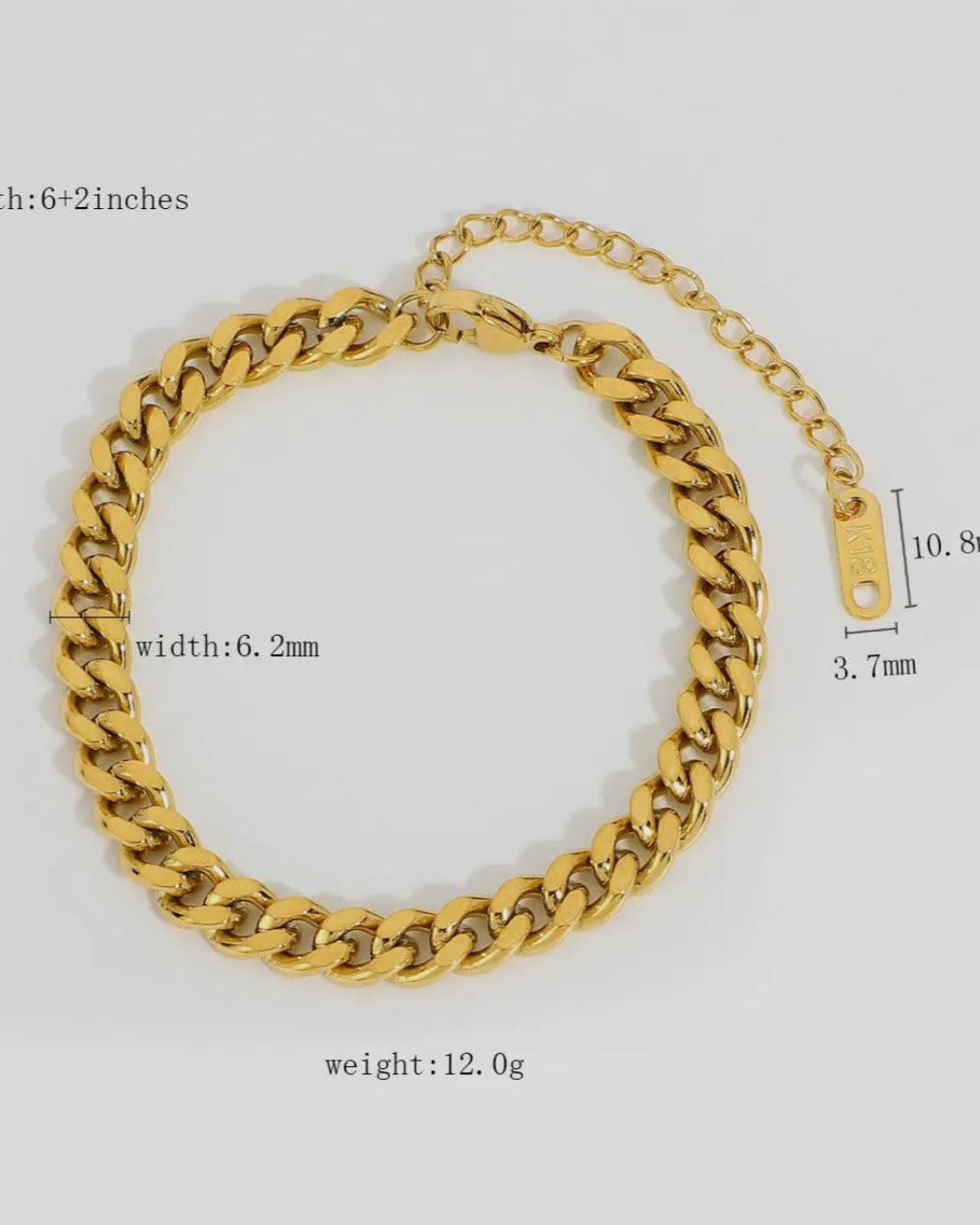 Multi Style 18K Gold Plated Steel Chain Bracelets