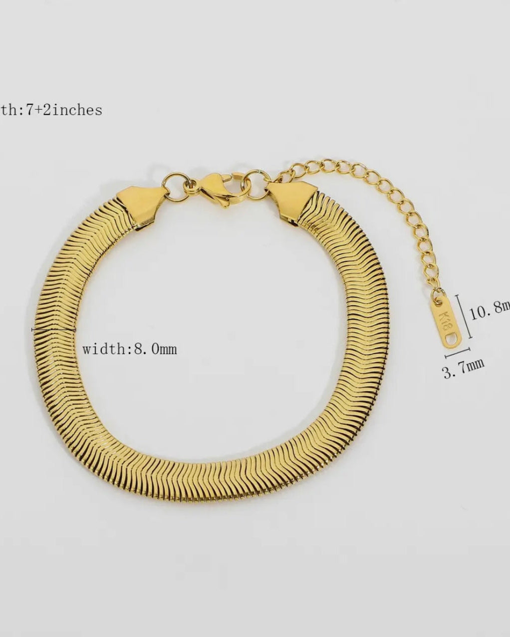 Multi Style 18K Gold Plated Steel Chain Bracelets