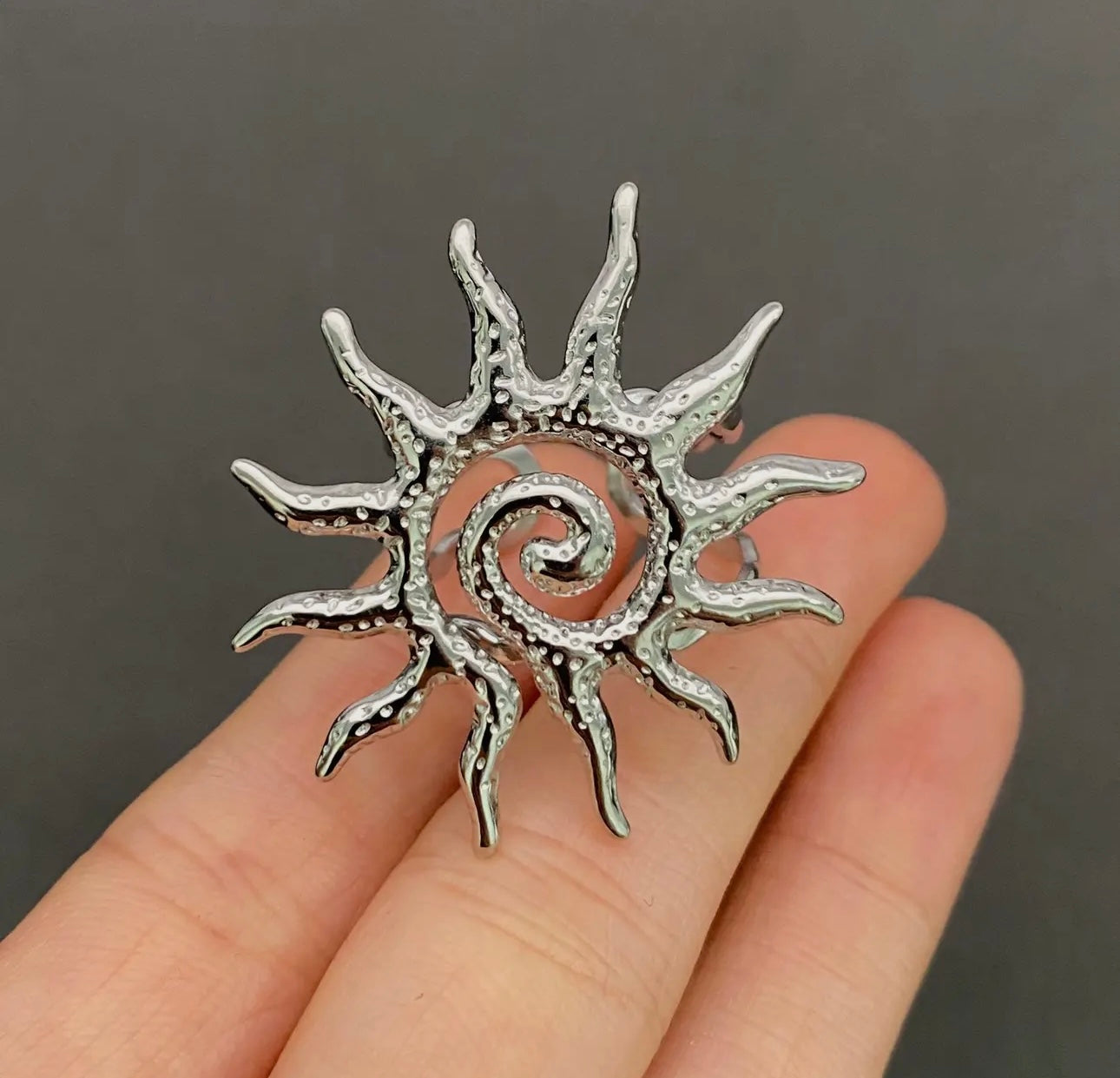 Sun Spiral Ring