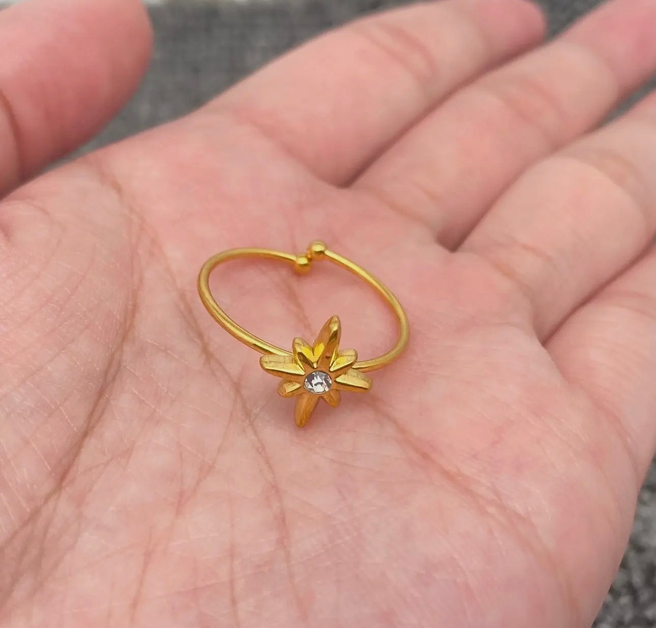 Golden Starburst Ring
