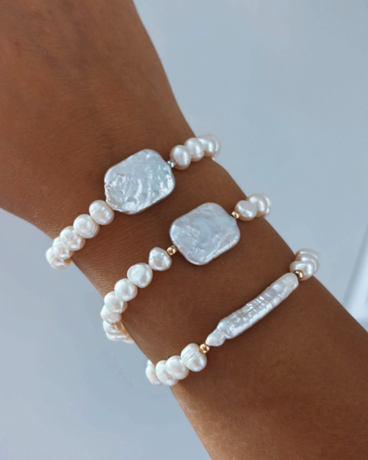 Big freshwater pearl bracelet