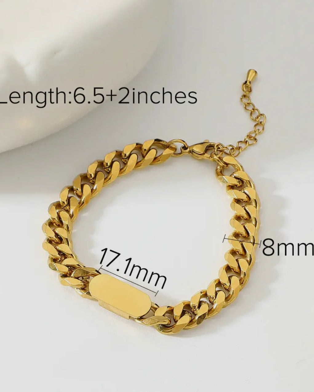 Multi Style 18K Gold Plated Steel Chain Bracelets