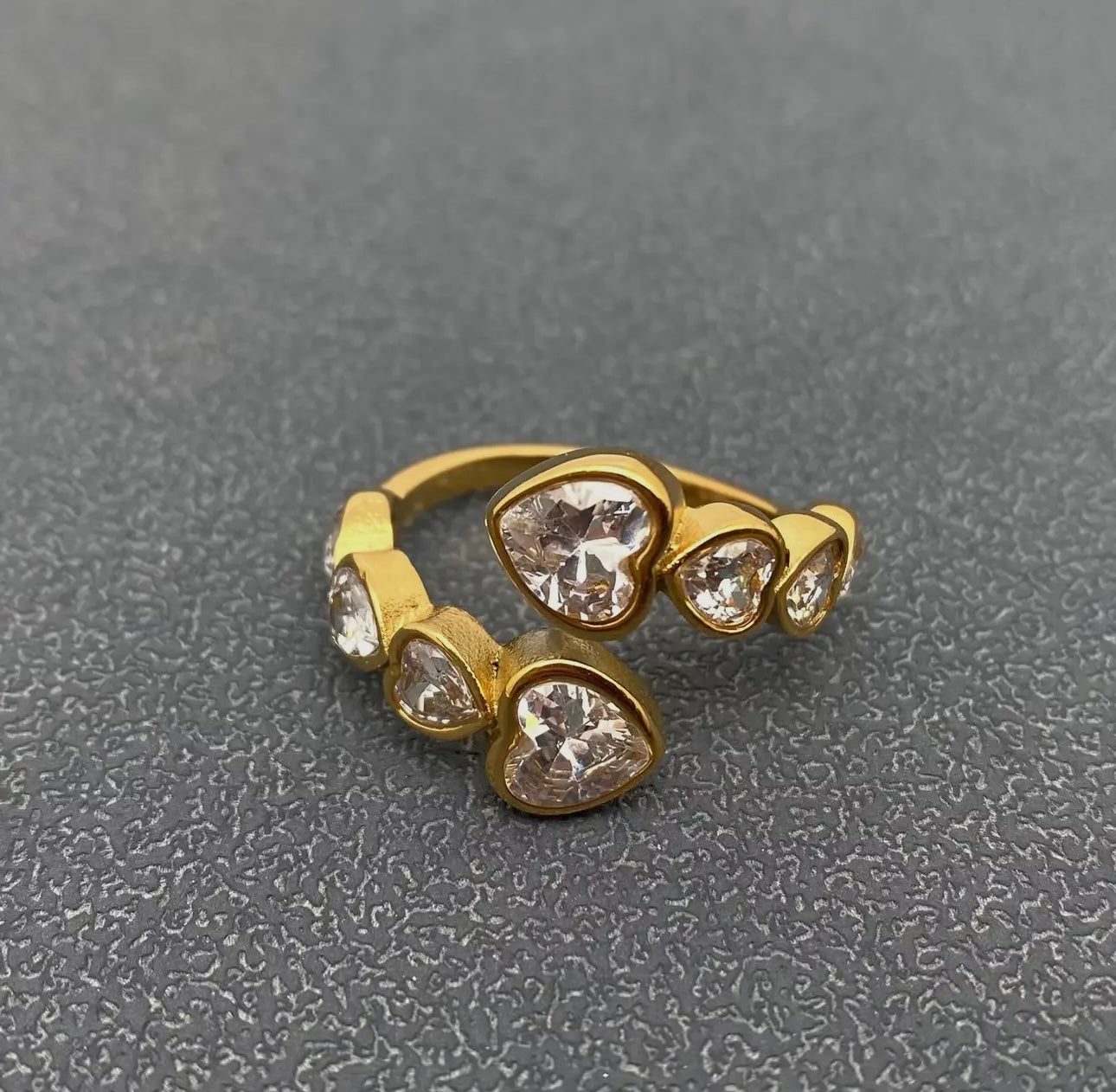 Heart Zircon ring