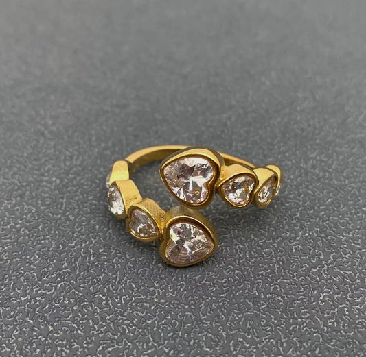Heart Zircon ring