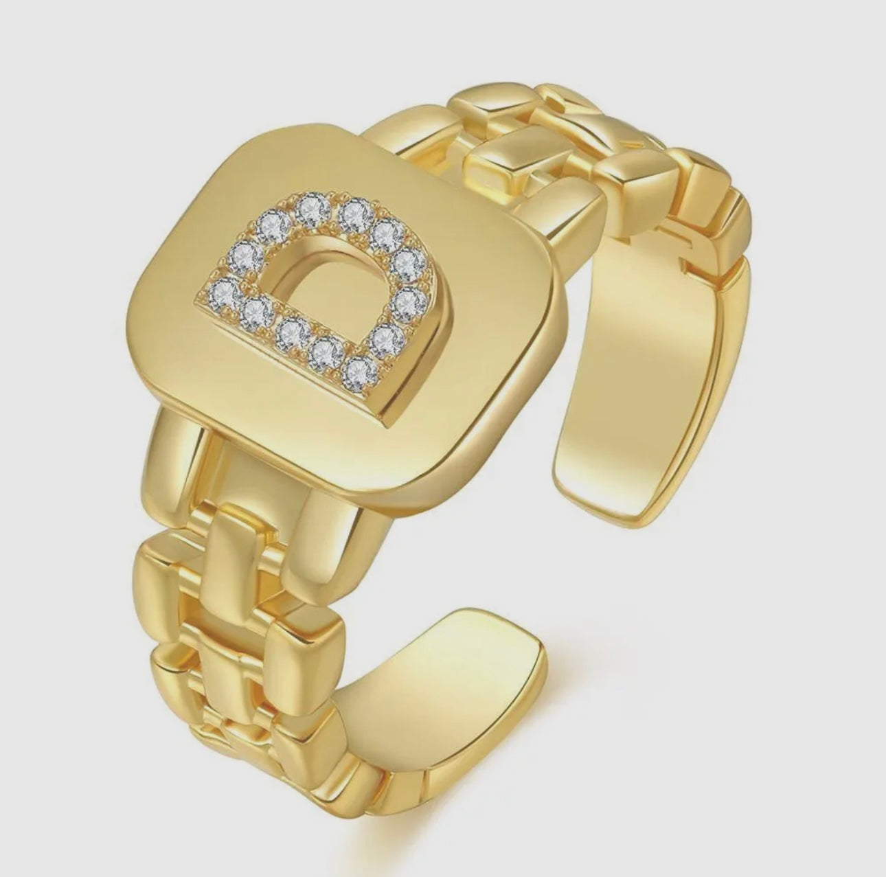 26 Letters Opening Adjustable
Golden Ring