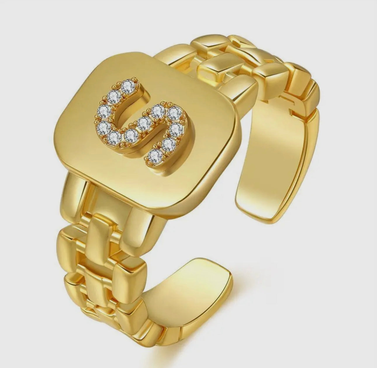26 Letters Opening Adjustable
Golden Ring