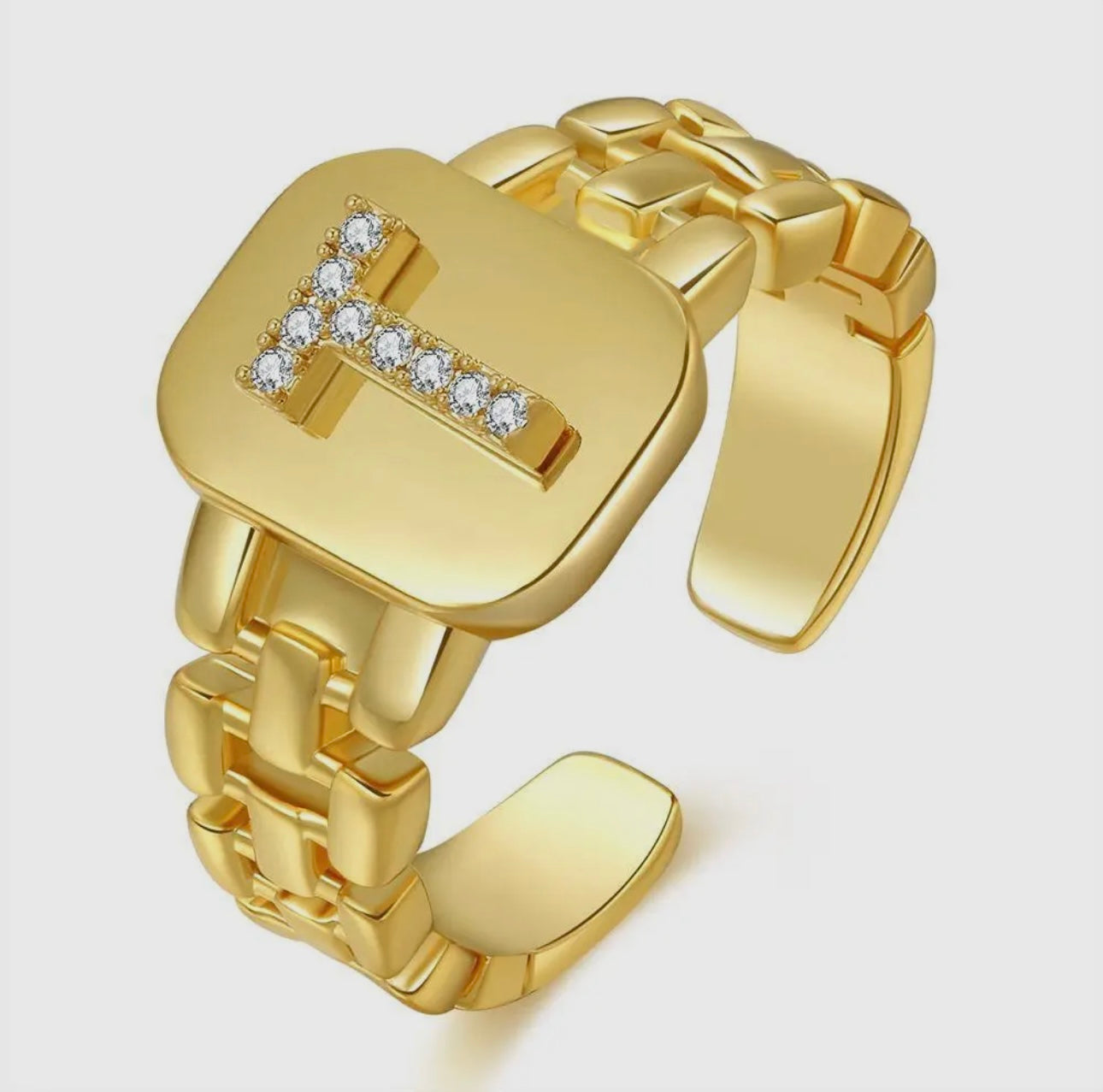26 Letters Opening Adjustable
Golden Ring