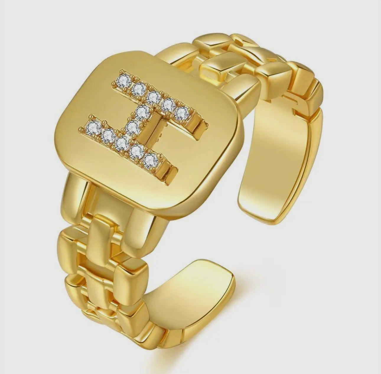 26 Letters Opening Adjustable
Golden Ring