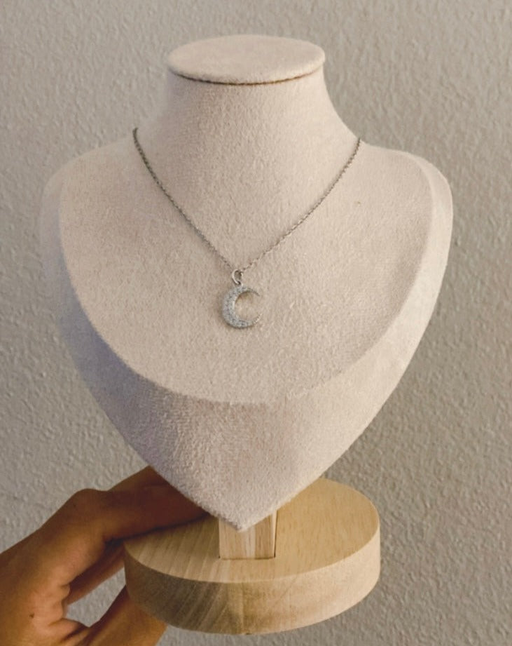 moon necklace GOLD & SILVER