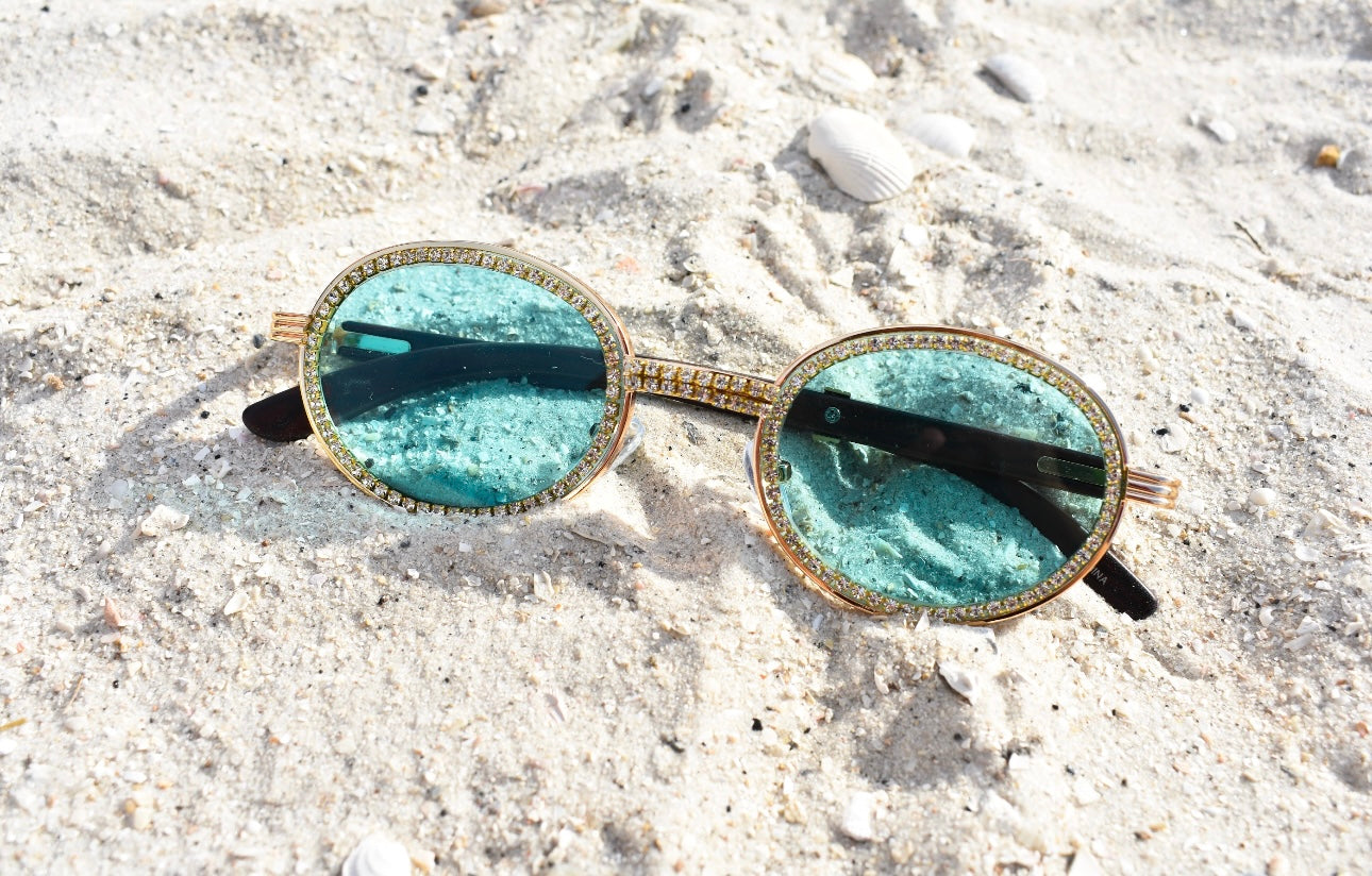 Rhinestone Round Sunglasses