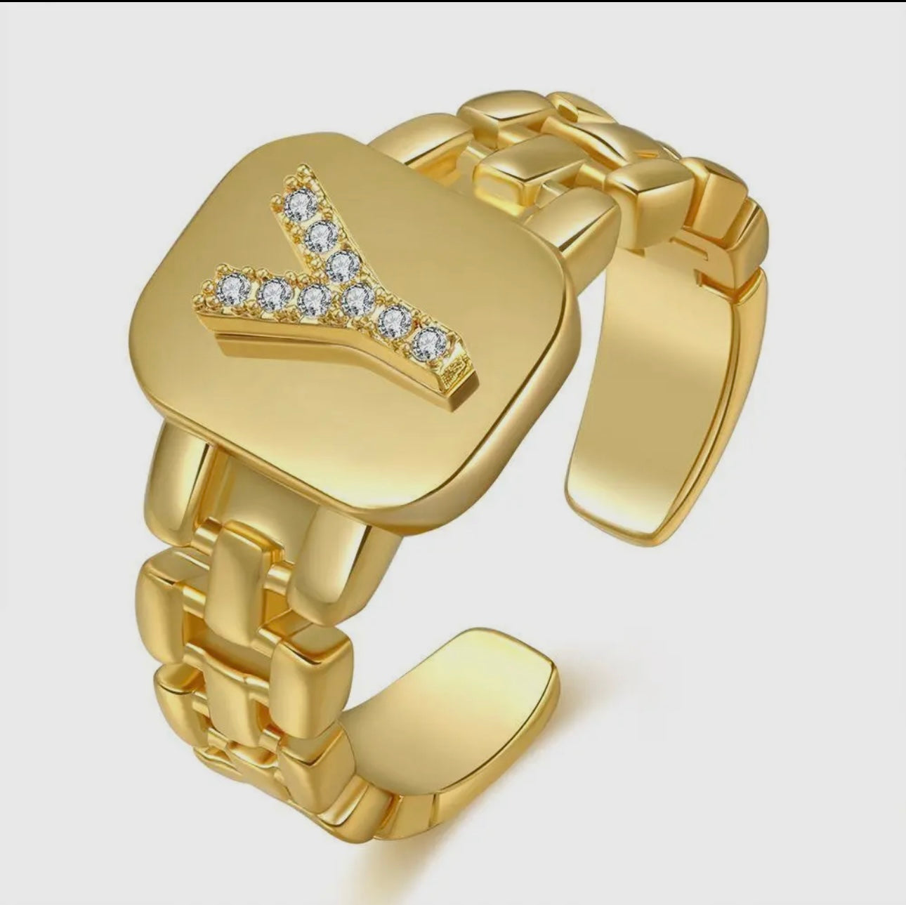 26 Letters Opening Adjustable
Golden Ring