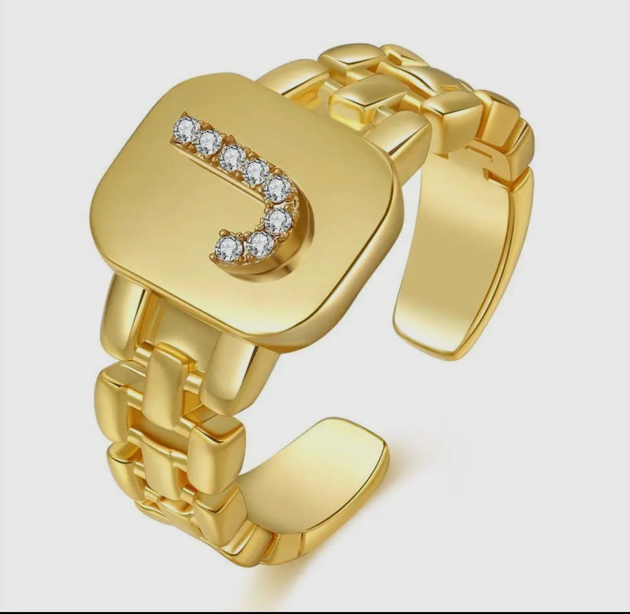 26 Letters Opening Adjustable
Golden Ring