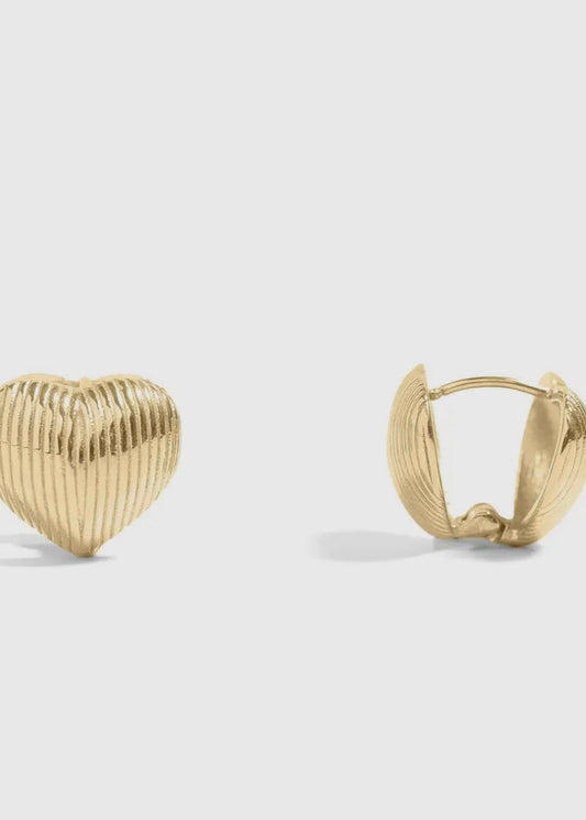18K Gold Pvd Stainless Steel Heart
Huggie Earrings
