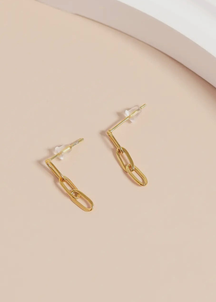 Stainless Steel Paperclip Earrings