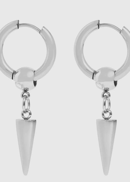 Spike Pendant Hoop Earrings