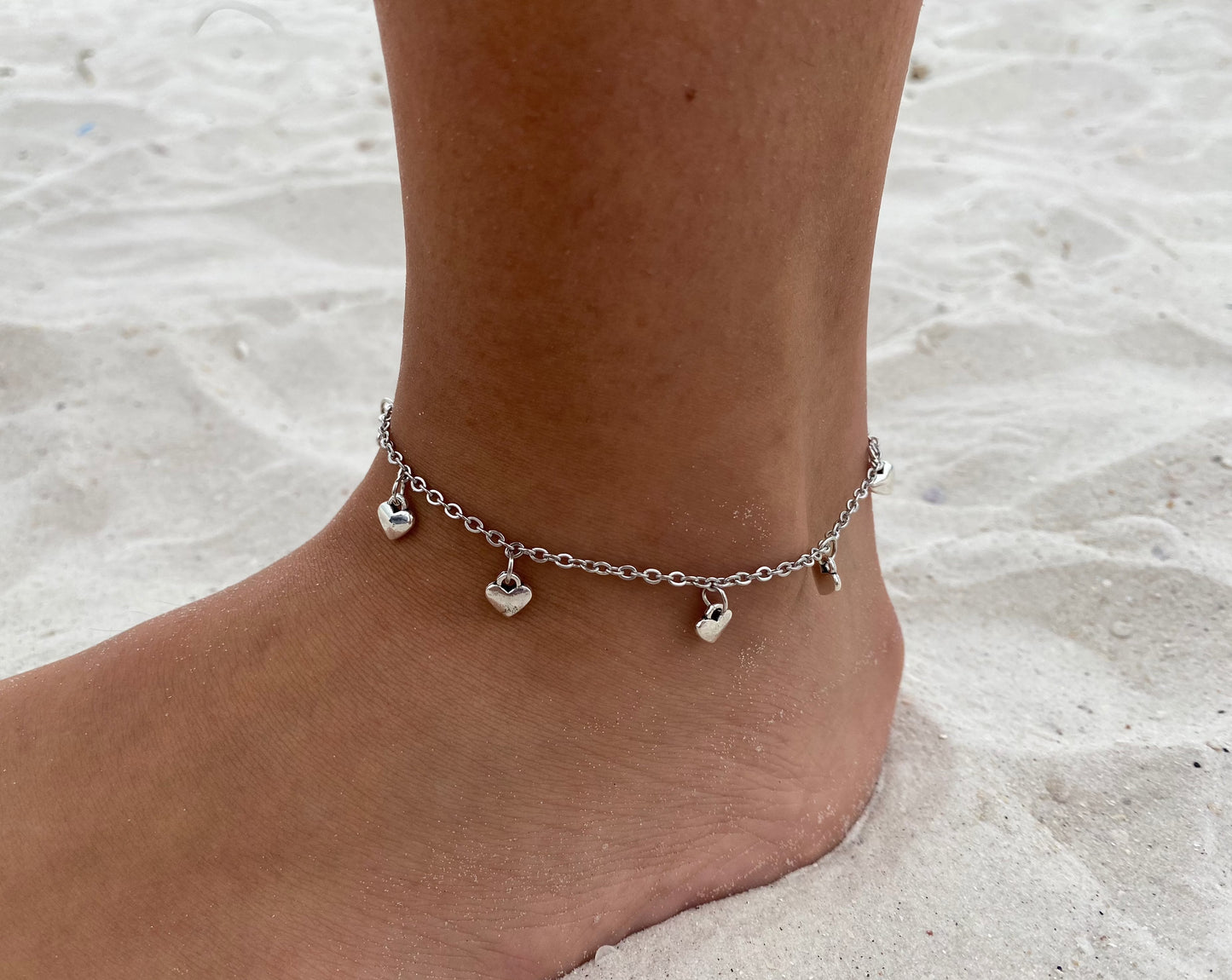 anklets hearts