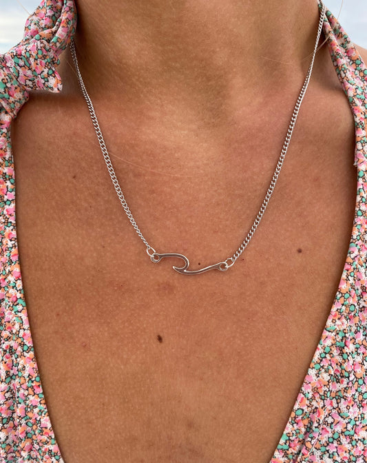 wave necklace silver