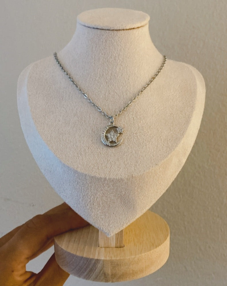 Moon star necklace