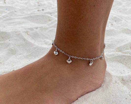 anklets hearts